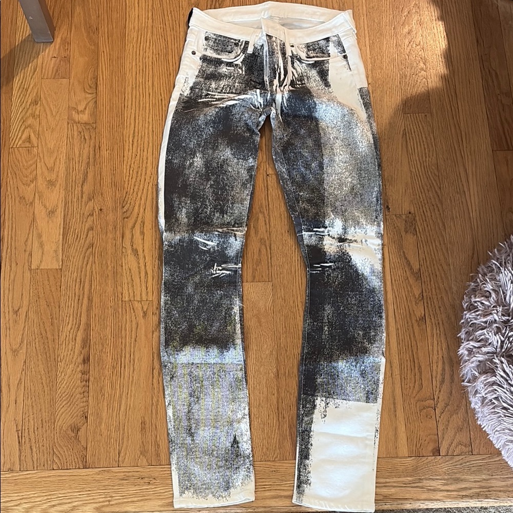 Artistic Black and White Jeans